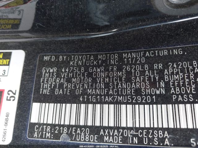 Toyota Camry Se Image 9