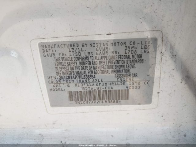 Nissan Versa 1.6 Sv Image 6