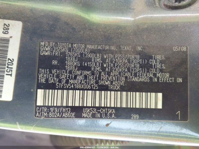 Toyota Tundra Sr5 5.7l V8 Image 9