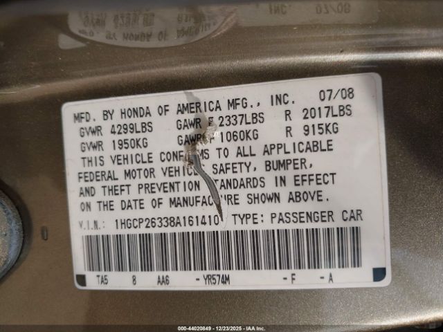 Honda Accord 2.4 Lx Image 9