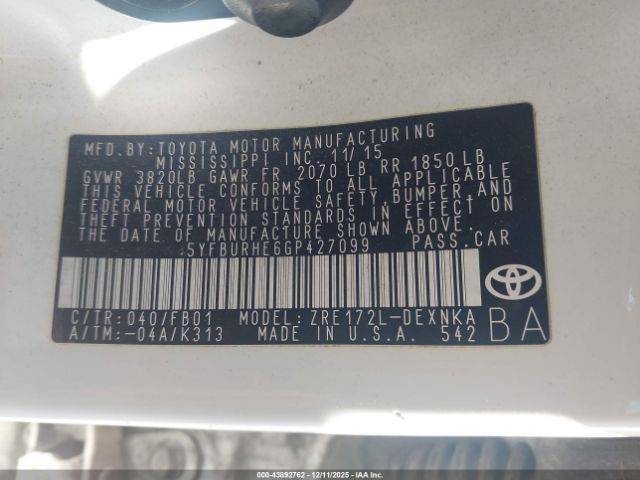 Toyota Corolla Le Image 4