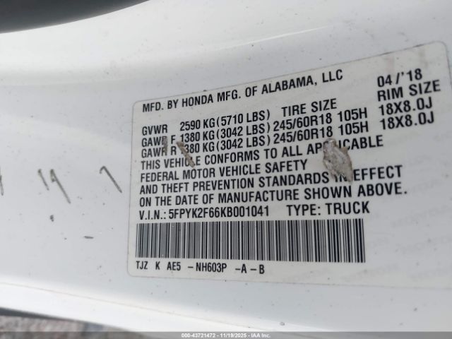 Honda Ridgeline Rtl-t Image 3