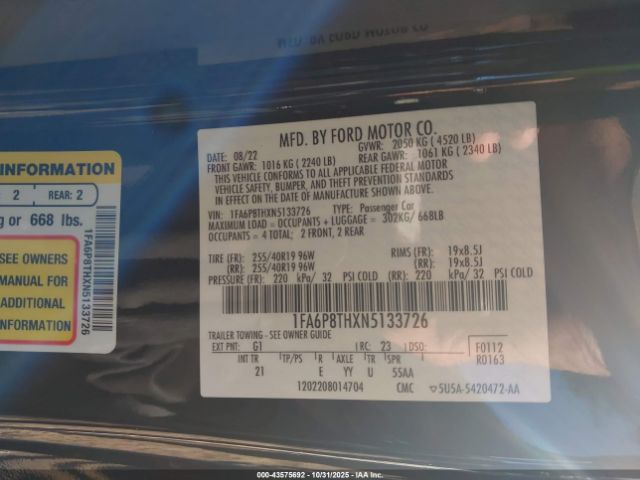 Ford Mustang Ecoboost Fastback Image 10