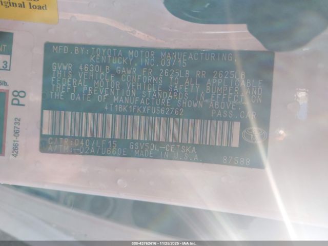 Toyota Camry Xse V6 Image 16