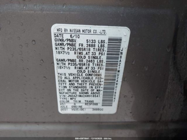 Nissan Murano Sl Image 11