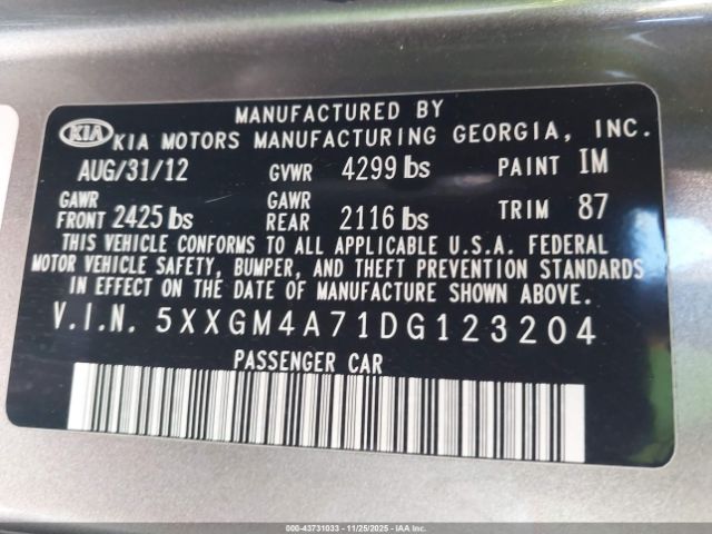 Kia Optima Lx Image 8