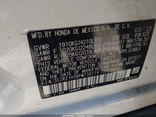 Honda HR-V 2wd Lx Image 9