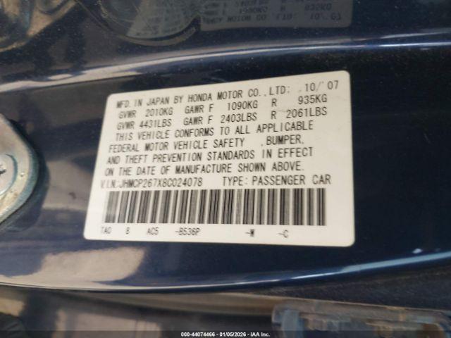 Honda Accord 2.4 Ex Image 9