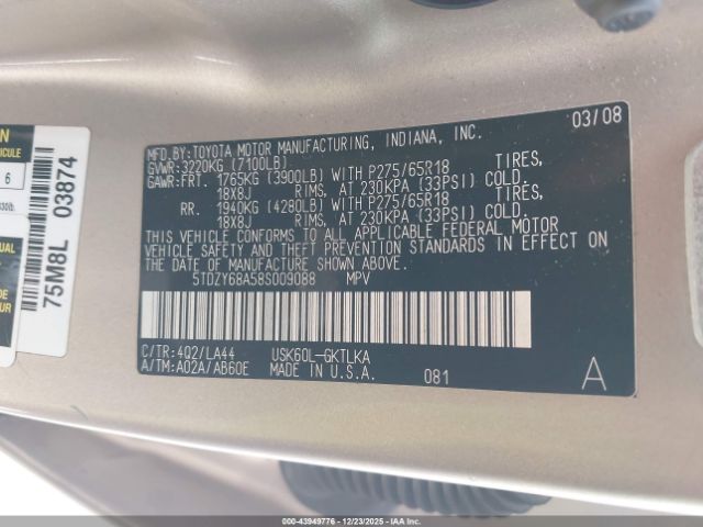 Toyota Sequoia Limited 5.7l V8 Image 10