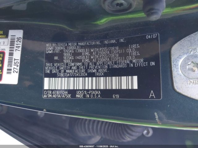 Toyota Tundra Sr5 4.7l V8 Image 4