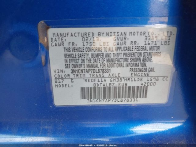 Nissan Versa 1.6 Sv Image 10