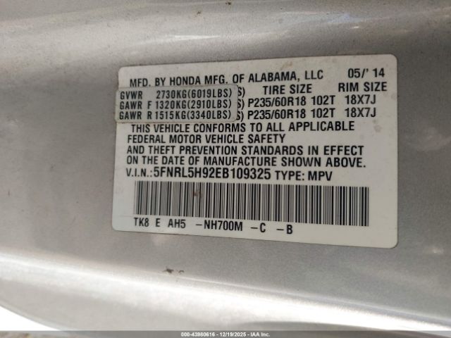 Honda Odyssey Image 14