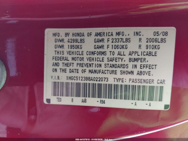 Honda Accord 2.4 Lx-s Image 7