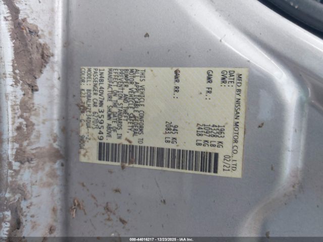 Nissan Altima Sv Fwd Image 3