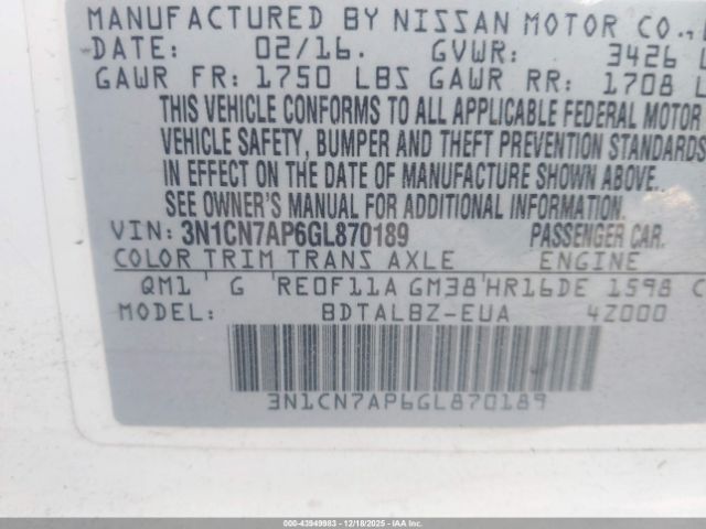 Nissan Versa Image 4